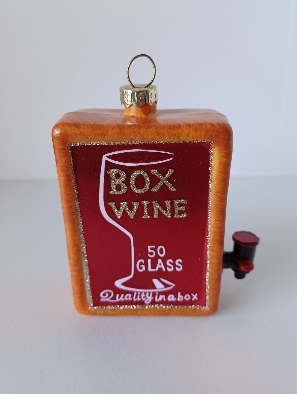 Box Wine Christmas Ornament Holiday Tree Decoration Seasonal Decor